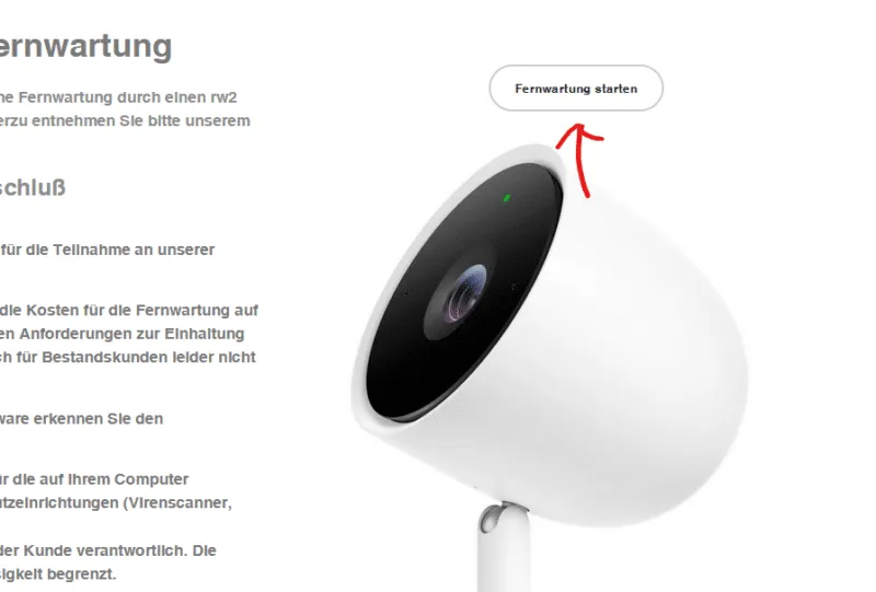 Fernwartung Schritt 2